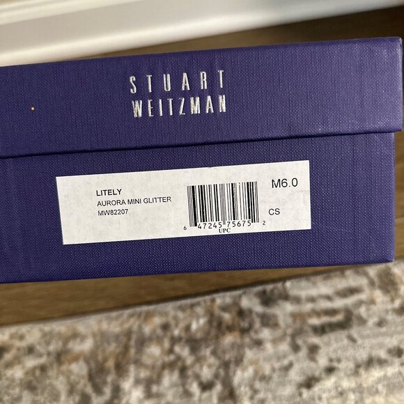 Stuart Weitzman Litely Aurora Glitter Gold Pump - Picture 13 of 16